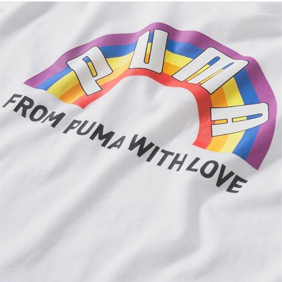 PUMA Pride Graphic Tee From Puma With Love Shirt - Picture 15 of 16